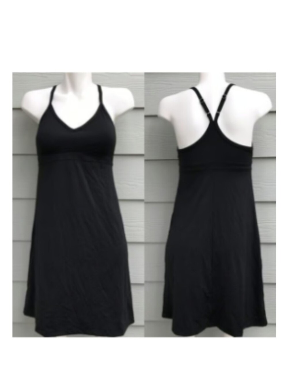 Athleta Shorebreak Black Strappy Active Dress Sz.XL NWT